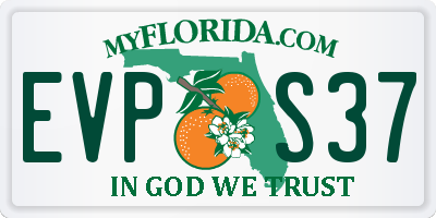FL license plate EVPS37