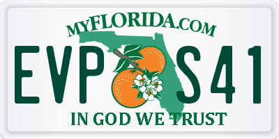 FL license plate EVPS41