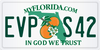FL license plate EVPS42