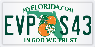 FL license plate EVPS43
