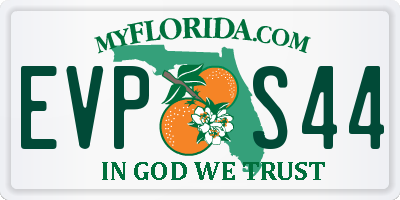FL license plate EVPS44