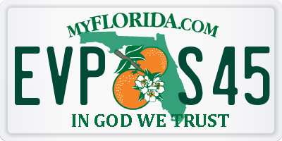 FL license plate EVPS45