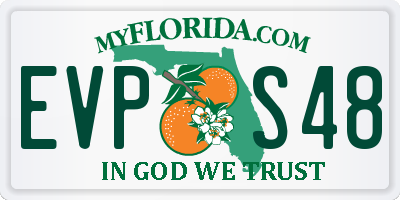 FL license plate EVPS48