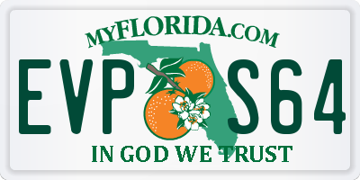 FL license plate EVPS64