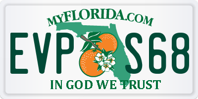 FL license plate EVPS68