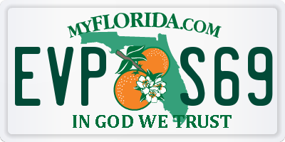 FL license plate EVPS69