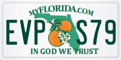 FL license plate EVPS79