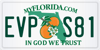 FL license plate EVPS81