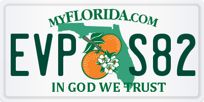 FL license plate EVPS82