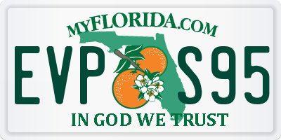 FL license plate EVPS95