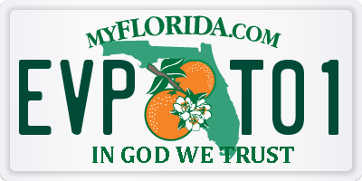 FL license plate EVPT01