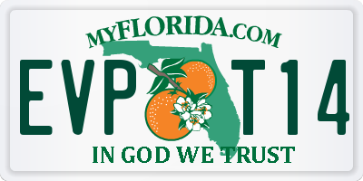 FL license plate EVPT14