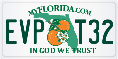 FL license plate EVPT32