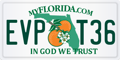 FL license plate EVPT36