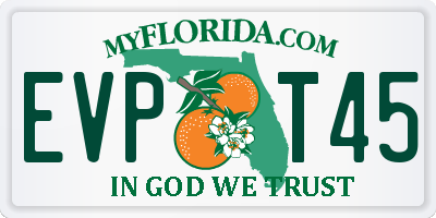 FL license plate EVPT45