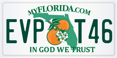 FL license plate EVPT46