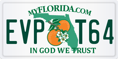FL license plate EVPT64