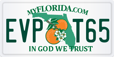 FL license plate EVPT65