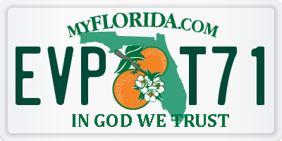 FL license plate EVPT71