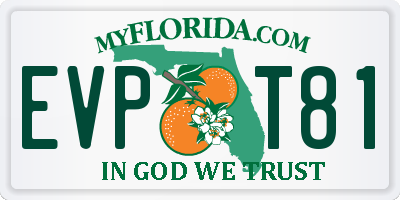 FL license plate EVPT81