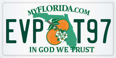 FL license plate EVPT97