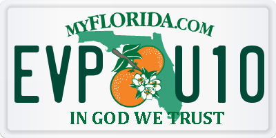 FL license plate EVPU10