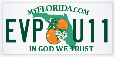 FL license plate EVPU11