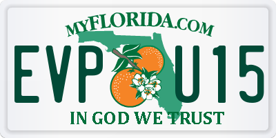 FL license plate EVPU15