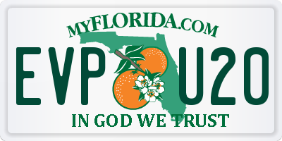 FL license plate EVPU20