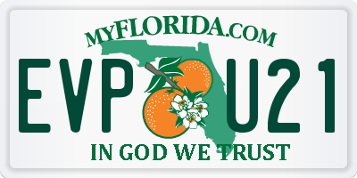 FL license plate EVPU21