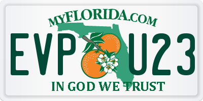 FL license plate EVPU23
