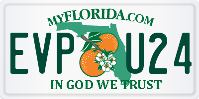 FL license plate EVPU24