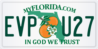 FL license plate EVPU27