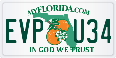 FL license plate EVPU34