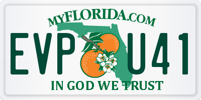 FL license plate EVPU41