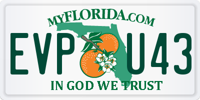 FL license plate EVPU43