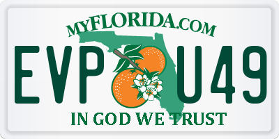 FL license plate EVPU49