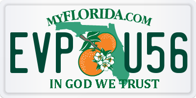 FL license plate EVPU56