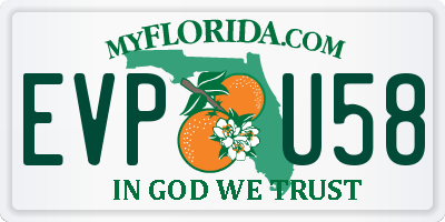 FL license plate EVPU58