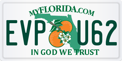 FL license plate EVPU62