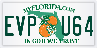 FL license plate EVPU64