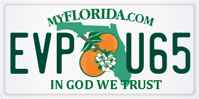 FL license plate EVPU65
