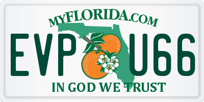 FL license plate EVPU66