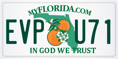 FL license plate EVPU71