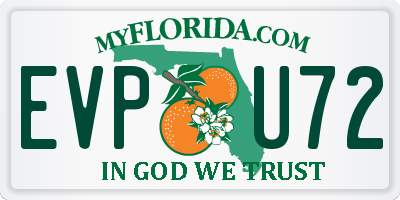 FL license plate EVPU72