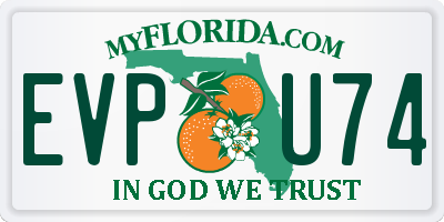 FL license plate EVPU74