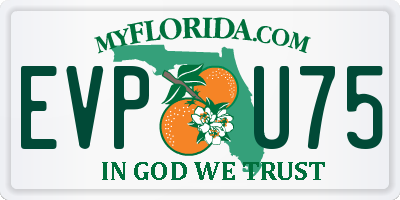 FL license plate EVPU75