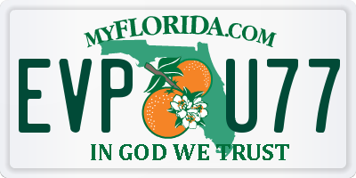 FL license plate EVPU77