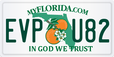 FL license plate EVPU82