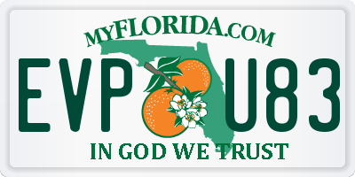 FL license plate EVPU83